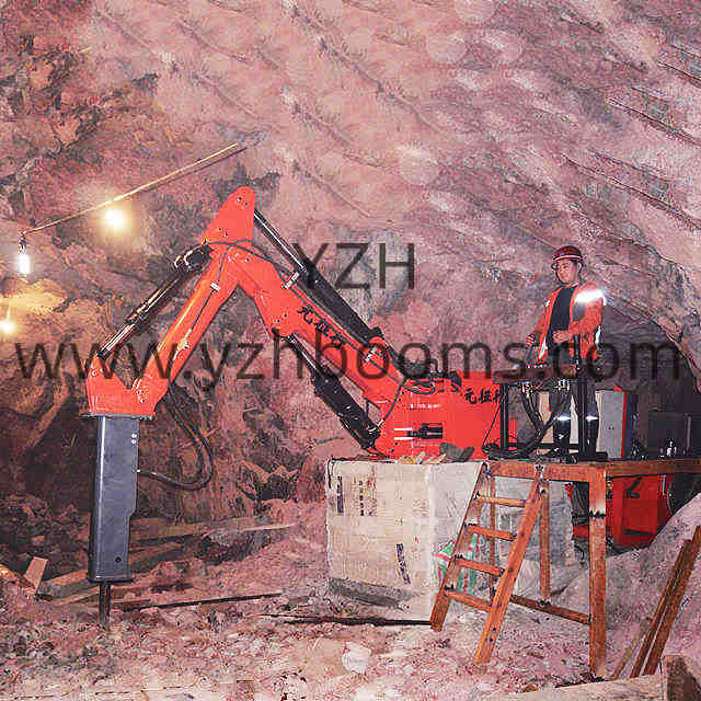 YZH Rock Breaker Boom System Applied to Underground Mining