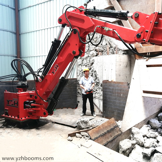 YZH Stationary Type Pedestal Boom System Delivered To Chongqing Ruolan Quarry