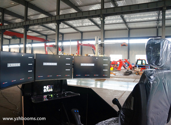YZH Pedestal Boom Rockbreaker Systems With 5G Remote Video Control Successfully Passed The Factory Test
