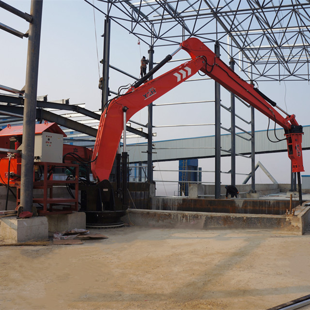 YZH Remote-Operated Stationary Rock Breaker Boom System with Extended Reach