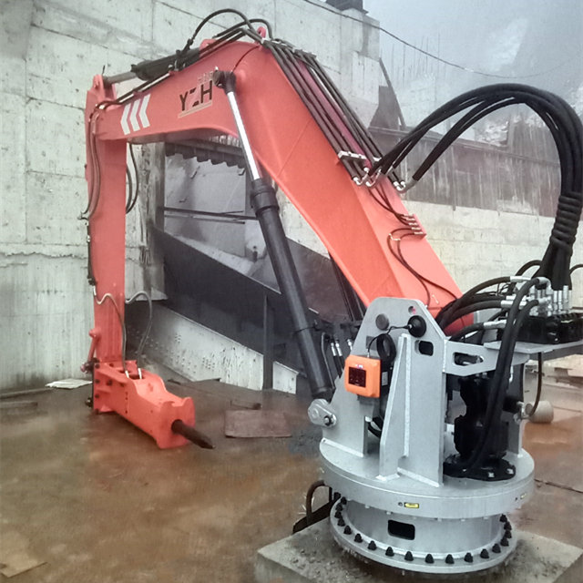 YZH Rugged Stationary Pedestal Boom Rockbreaker Solution for Crusher Blockage Elimination