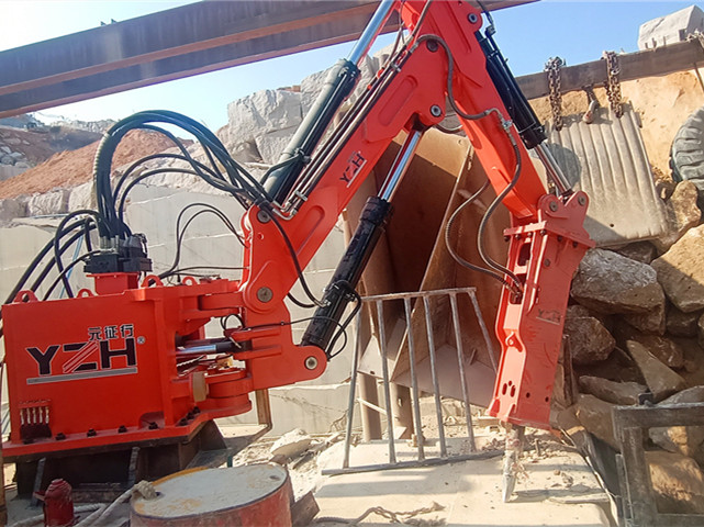 Rockbreaker Boom Systems Assists Aggregate Crushing Production Line-4