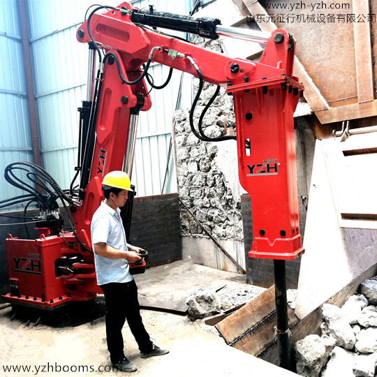 YZH Stationary Type Pedestal Boom System Delivered To Chongqing Ruolan Quarry-3