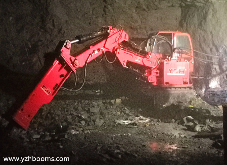 YZH B350 Electric Hydraulic Pedestal Boom System Was Successfully Put Into Use In Dongping Underground Mine-4