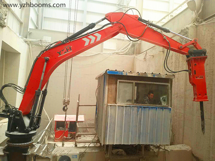 YZH Stationary Type Pedestal Boom System Rock Breaker Was Put Into Use In Tangshan Manwang Mine Energy Company-2
