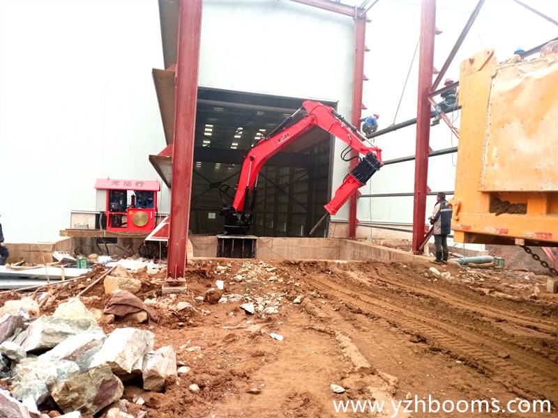 Stationary Type Pedestal Rockbreakers Booms System Efficiently Clears The Blockage Problem At The Hopper Of Jaw Crusher-1