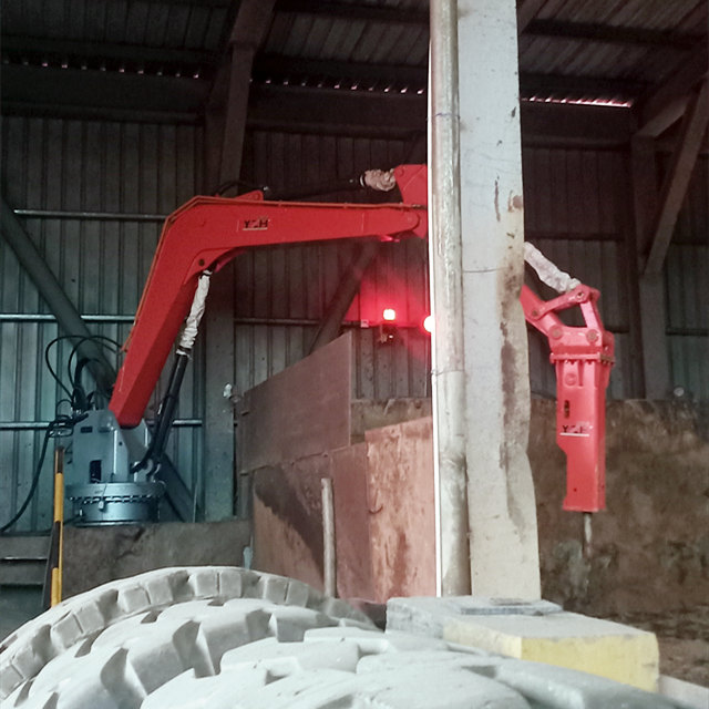 YZH High-Performance Fixed Rock Breaker System at Cement Plant