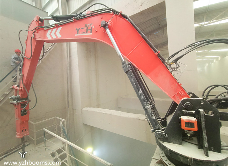YZH Stationary Type Pedestal Boom System Rock Breaker Was Put Into Use In Tangshan Manwang Mine Energy Company4