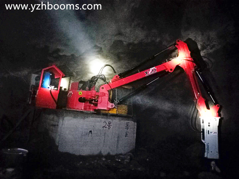 Fixed Pedestal Breakers Boom System Is Working For Underground Mining