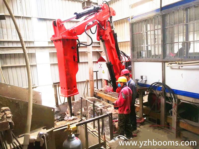 Guangxi Aggregate Factory Reordered Three More Sets Of Pedestal Rockbreaker Boom System-2