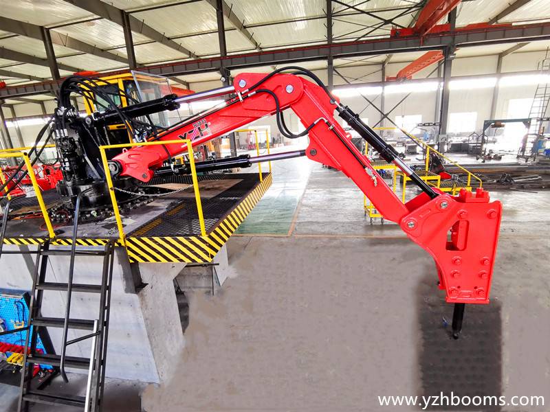 Customized Heavy Duty Type Stationary Rockbreakers Boom System Was Delivered To Liaoning Province-1