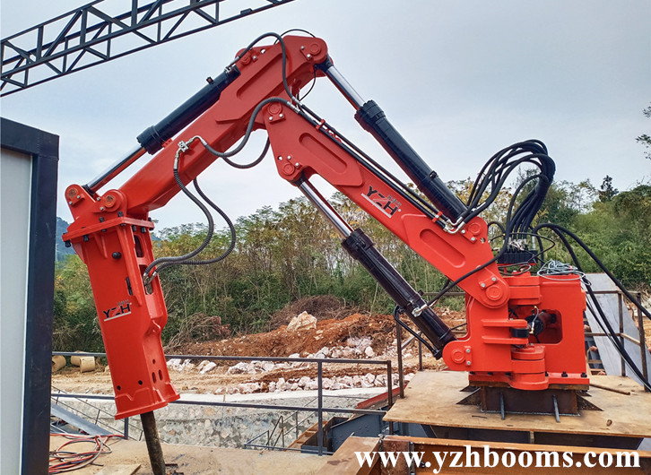 Hunan Aggregate Plant Successfully Installed A Fixed Type Pedestal Rockbreaker-4