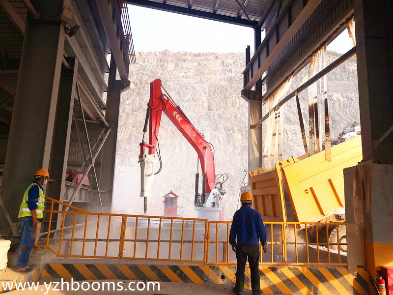 YZH Fixed Pedestal Rock Breaker Boom System Successfully Delivered To Jiaotou Mining Company-2
