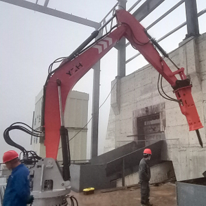 YZH Rugged Stationary Pedestal Boom Rockbreaker Solution for Crusher Blockage Elimination