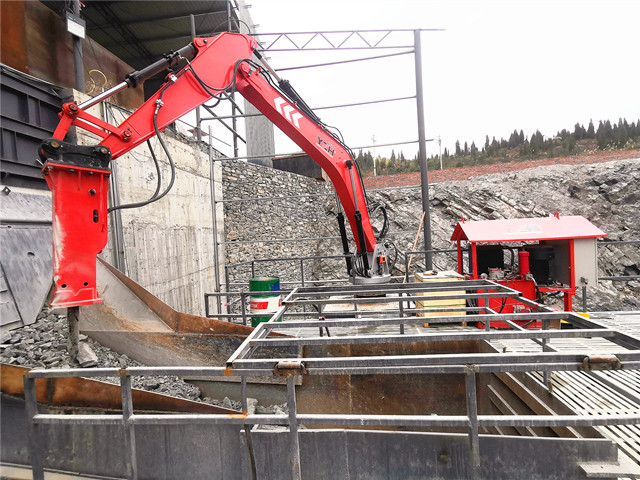 Fixed Hydraulic Rockbreaker Boom System Increased The Productivity And Safety Of Crushing Line