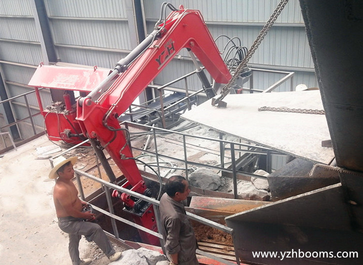YZH Fixed Pedestal Rock Breaker Boom System Has Been Put Into Use By Luotian Honghui Tailings Comprehensive Treatment Company-2