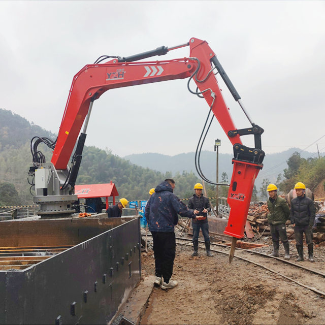 YZH Stationary Pedestal Boom System for Rock Breaking in Mining Site