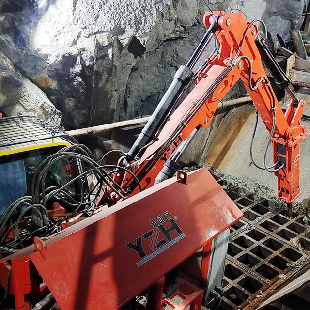 YZH Cabin-Controlled Pedestal Rock Breaker Boom Systems at Underground Environment