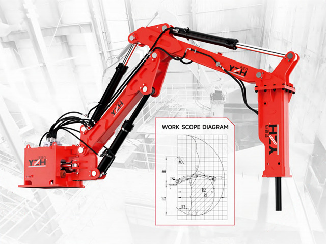 B series rock breaker boom system