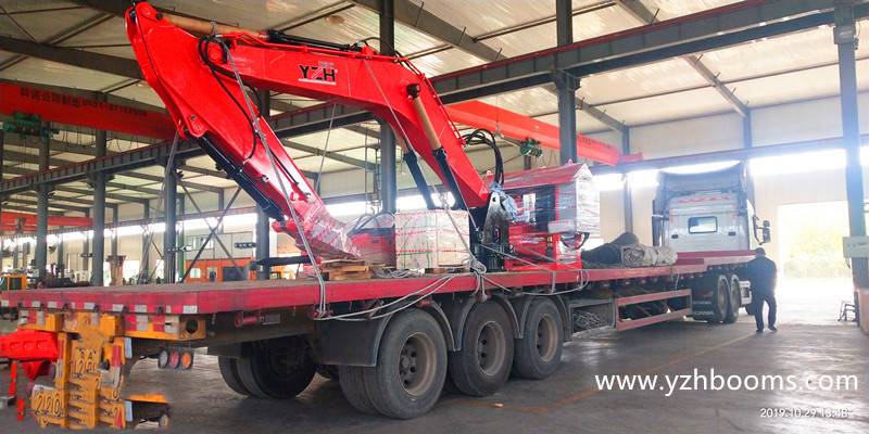 Fixed Type Pedestal Rockbreakers Booms System Was Loaded And Sent To Zhejiang Province-2
