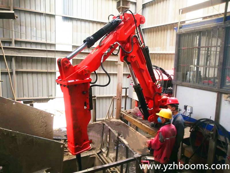 Guangxi Aggregate Factory Reordered Three More Sets Of Pedestal Rockbreaker Boom System-3