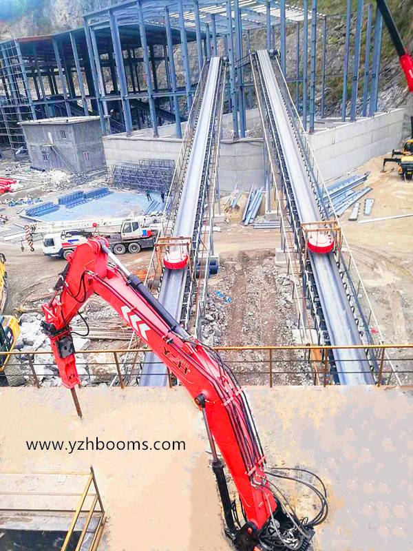 YZH Pedestal Rock Breaker Boom System Maximum Improved Productivity Of China Aggregate Making Plant!-2
