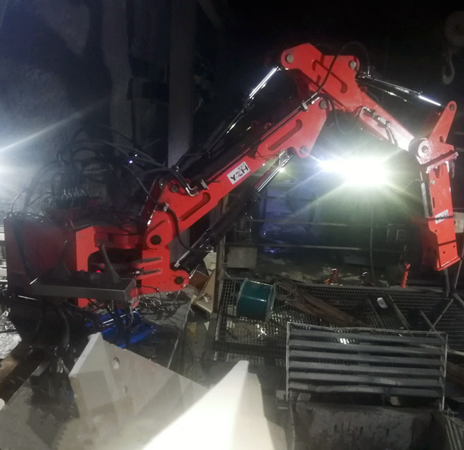  China YZH Stationary Rock Breaker Boom System Mounted at Underground Working Condition