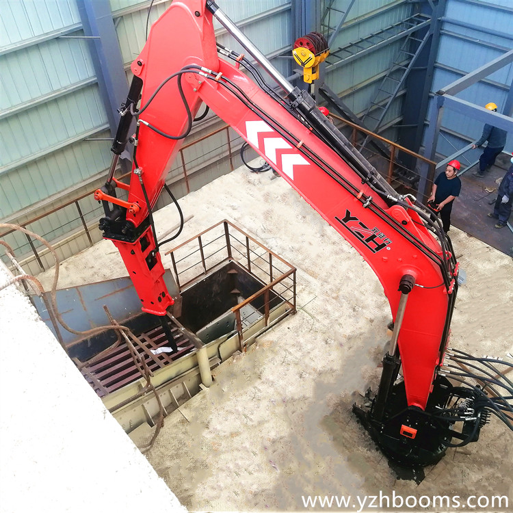 YZH Hydraulic Rock Breaker Boom System Solves The Problem of Hopper Clogging Of Two Sets Jaw Crushers-1