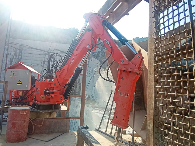 Rockbreaker Boom Systems Assists Aggregate Crushing Production Line-3