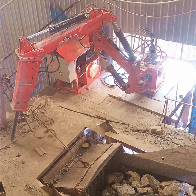 YZH B550 Pedestal Rock Breaker Boom System Was Successfully Put Into Use In Chongqing Building Materials Factory