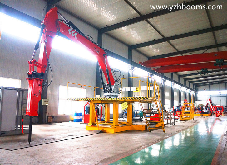 Nanchang Mineral Systems Came To YZH Factory For Acceptance Of Electro Hydraulic Pedestal Rock Breaker Boom System-5
