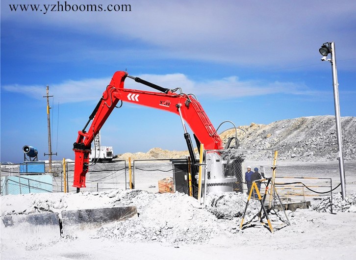 YZH Remotely Operated Pedestal Boom Rockbreaker System With 5G Teleoperation for Mining Industry-2