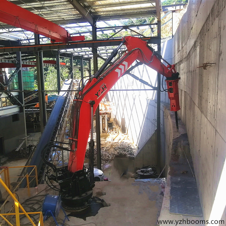 Jurun Concrete Is Very Satisfied With The YZH Brand Electro-hydraulic Pedestal Rock Breaker Boom System-2