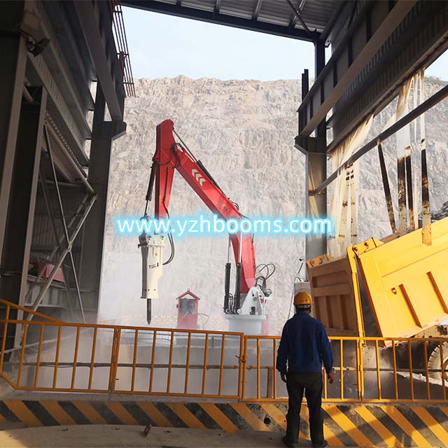 Electric-Powered Pedestal Boom Rockbreaker System for Gyratory Crusher