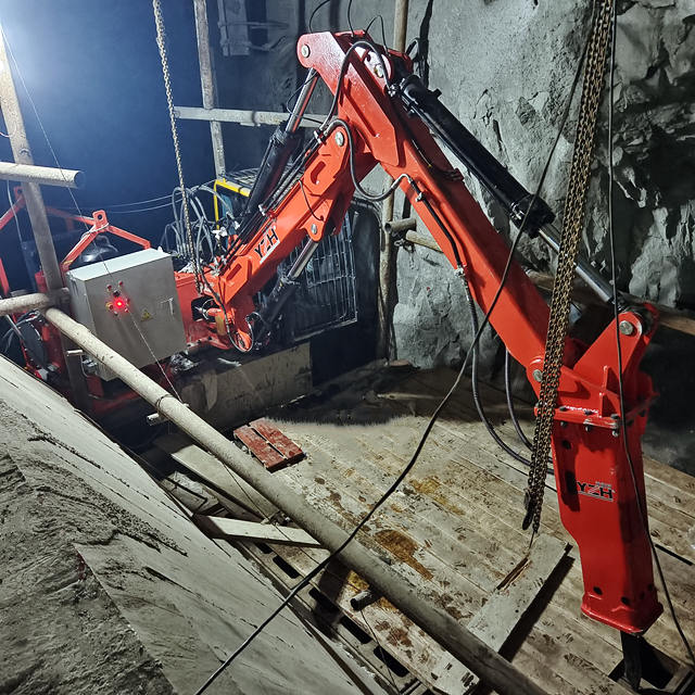 YZH Cabin-Controlled Pedestal Rock Breaker Boom Systems at Underground Environment
