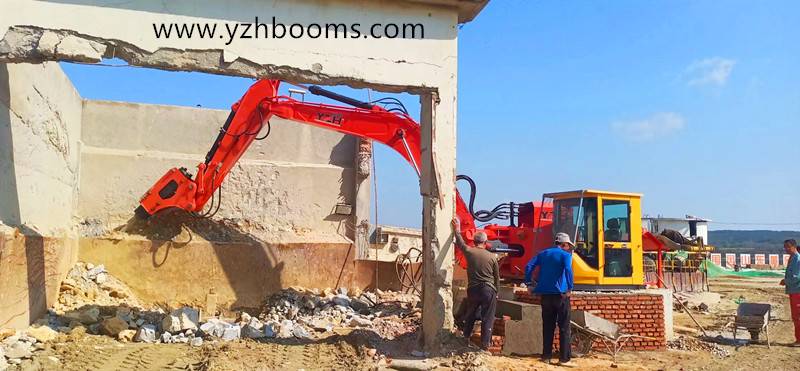 Fixed Rocbreaker Booms System Helps Our Customer To Breaker Oversized Boulders