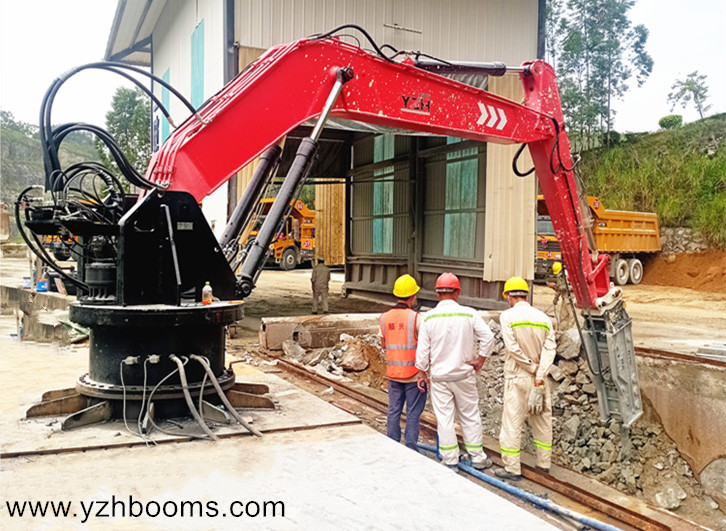 Guangzhou Shunxing Quarry Successfully Installed A Fixed Type Pedestal Boom System Again-1