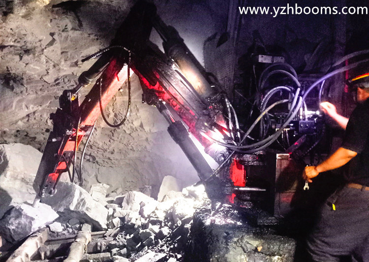 YZH B350 Electric Hydraulic Pedestal Boom System Was Successfully Put Into Use In Dongping Underground Mine-3