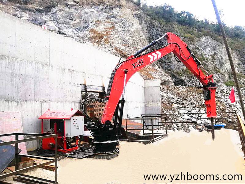 YZH Pedestal Rock Breaker Boom System Maximum Improved Productivity Of China Aggregate Making Plant!-3