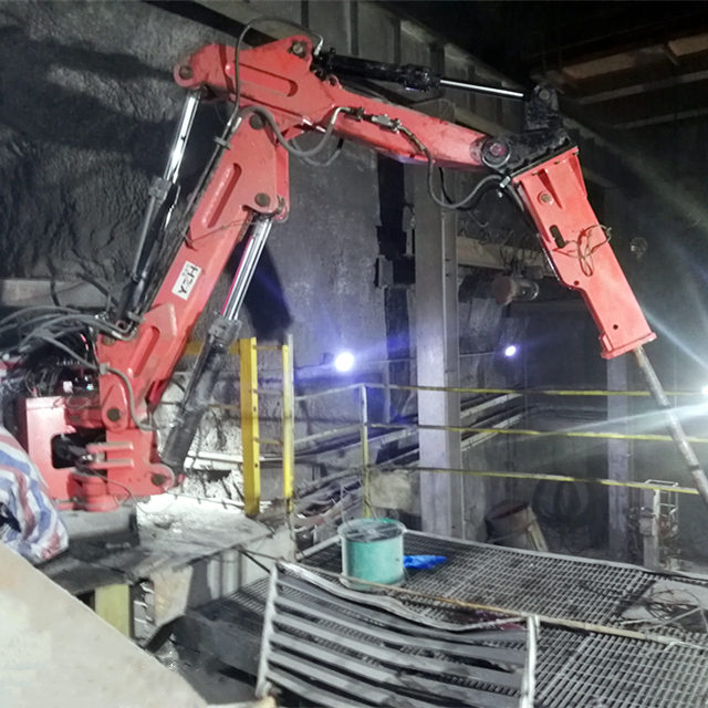  China YZH Stationary Rock Breaker Boom System Mounted at Underground Working Condition