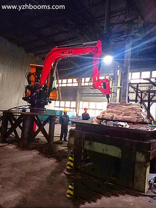 Pedestal Boom System Rock Breaker Has Been Put Into Use In The Aluminum Plant