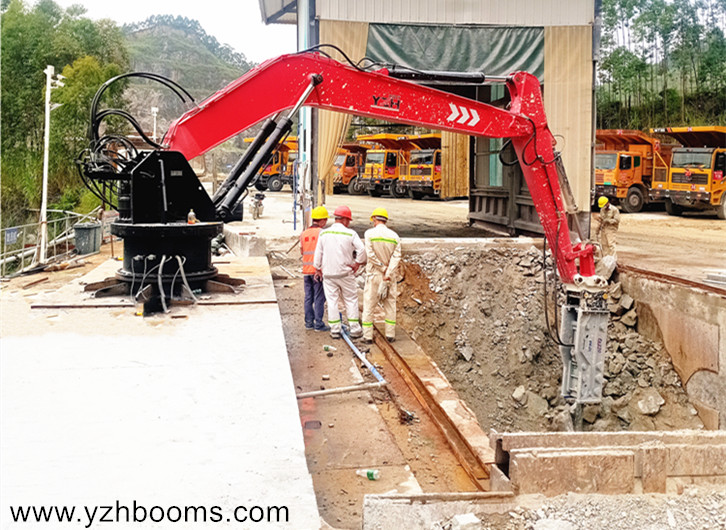 Guangzhou Shunxing Quarry Successfully Installed A Fixed Type Pedestal Boom System Again-5