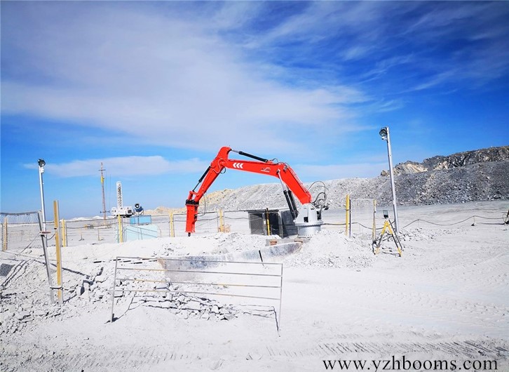 YZH Remotely Operated Pedestal Boom Rockbreaker System With 5G Teleoperation for Mining Industry-3