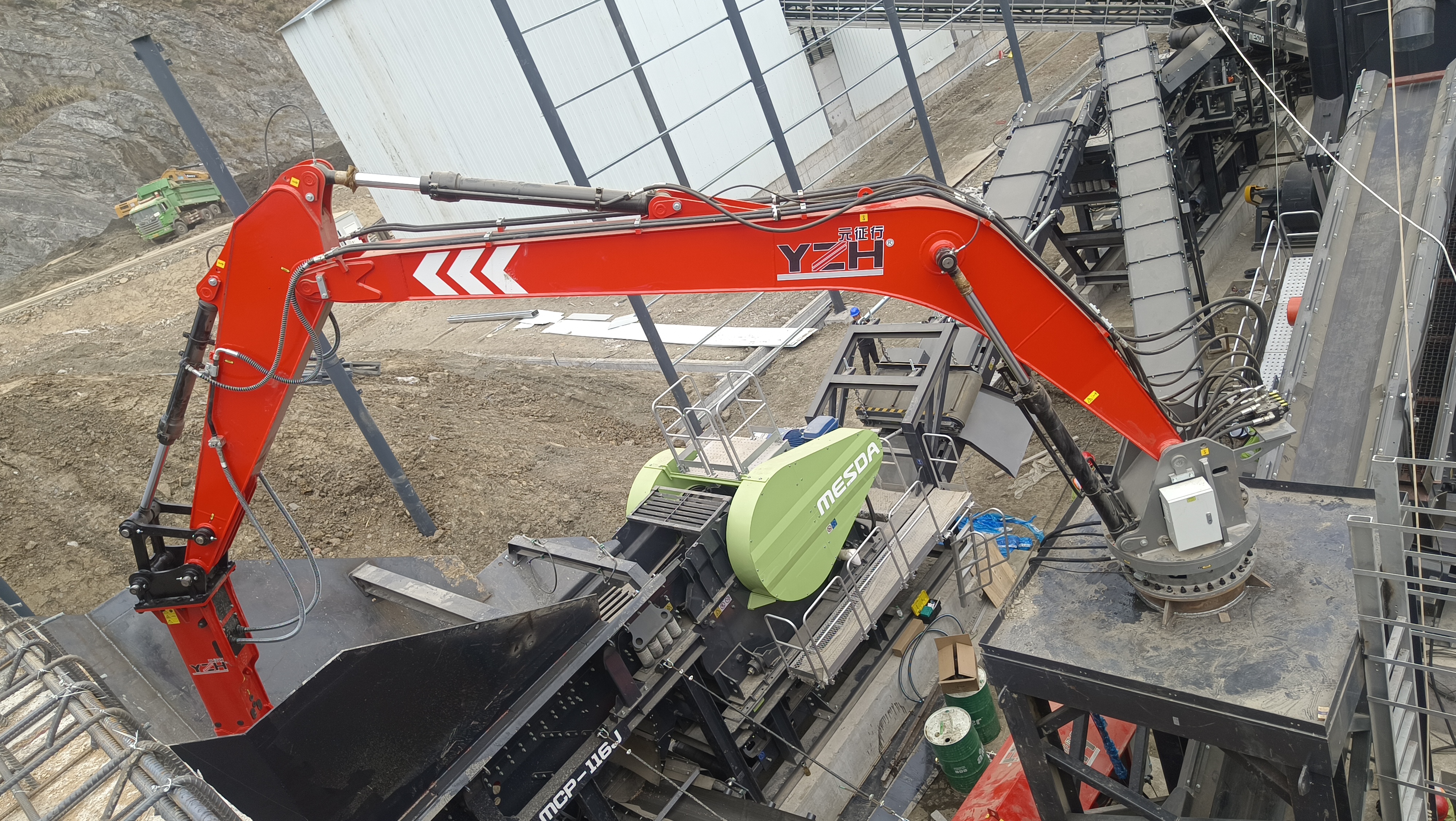 WHB810 Fixed Rockbreaker Boom for Bauxite Mining in Brazil