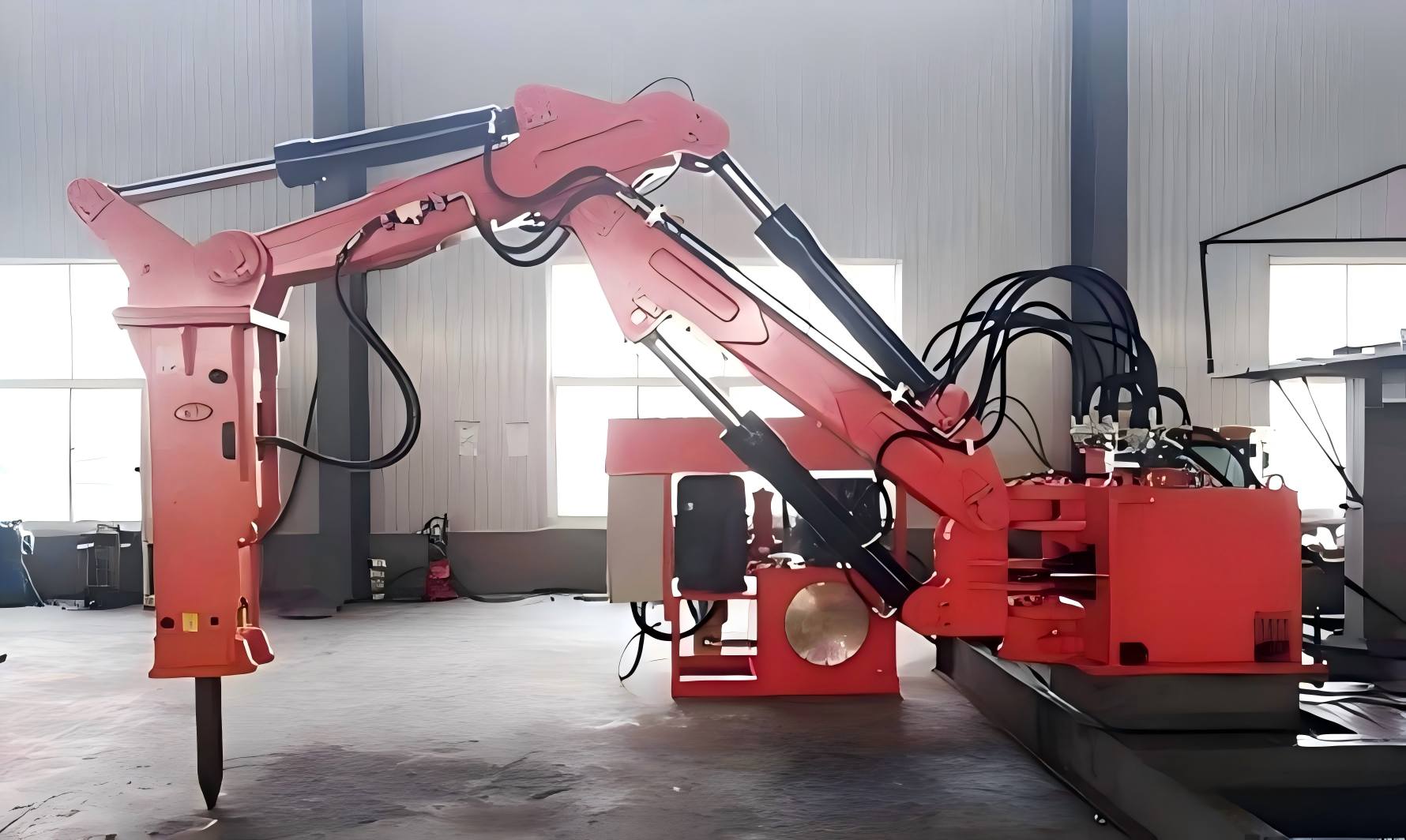 YZH BB350 Pedestal Rock Breaker Boom System Deployed at Underground Mine in Malaysia